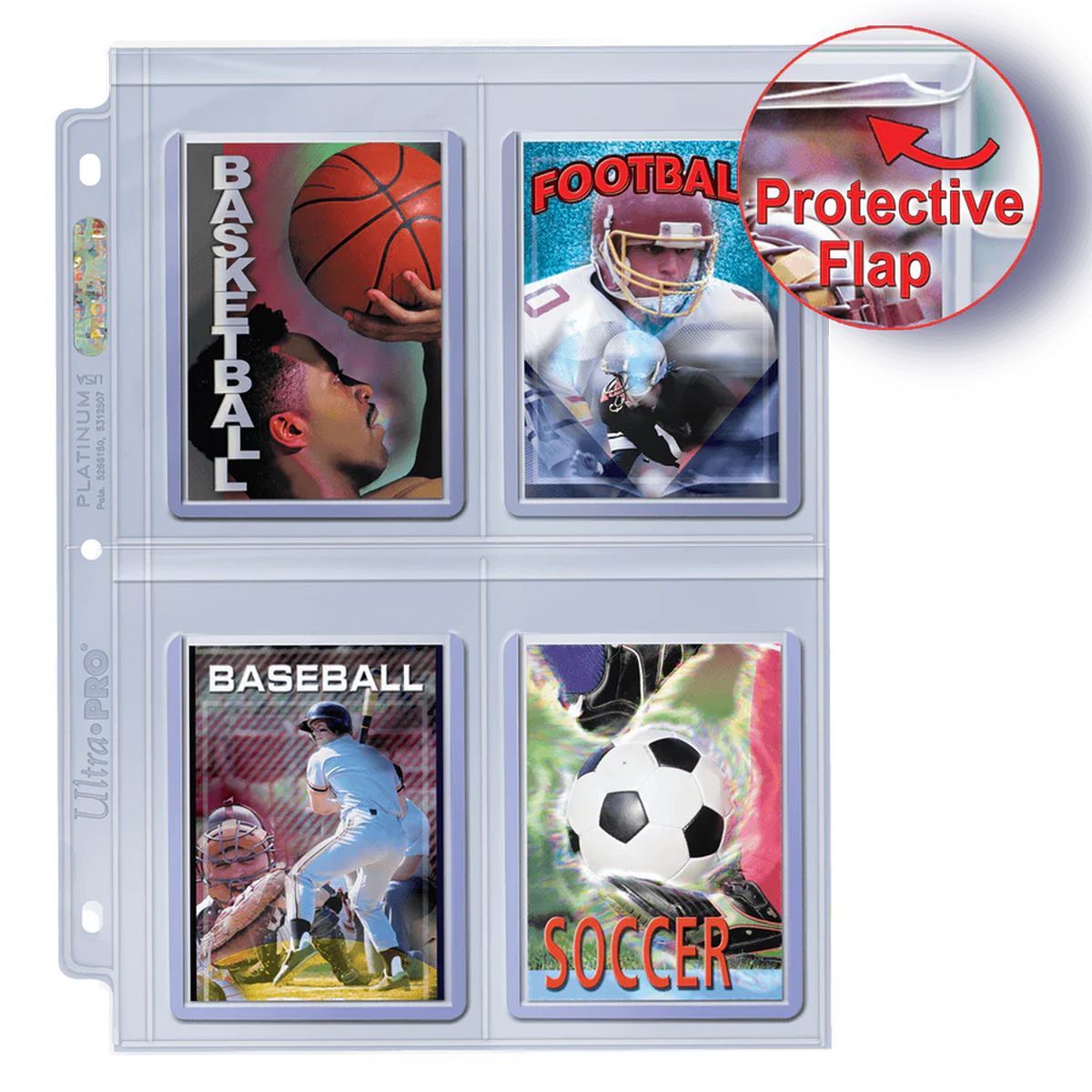 100 Ordnerseiten – 4 Boxen für Toploader: Sichere Seiten – Platinum-Serie – Ultra Pro