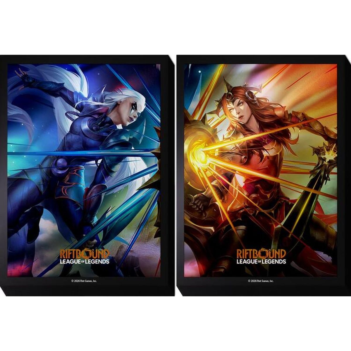 100 Kartenhüllen – Diana vs. Leona – Riftbound League of Legends TCG – Set 4 Vendetta – Versiegelt
