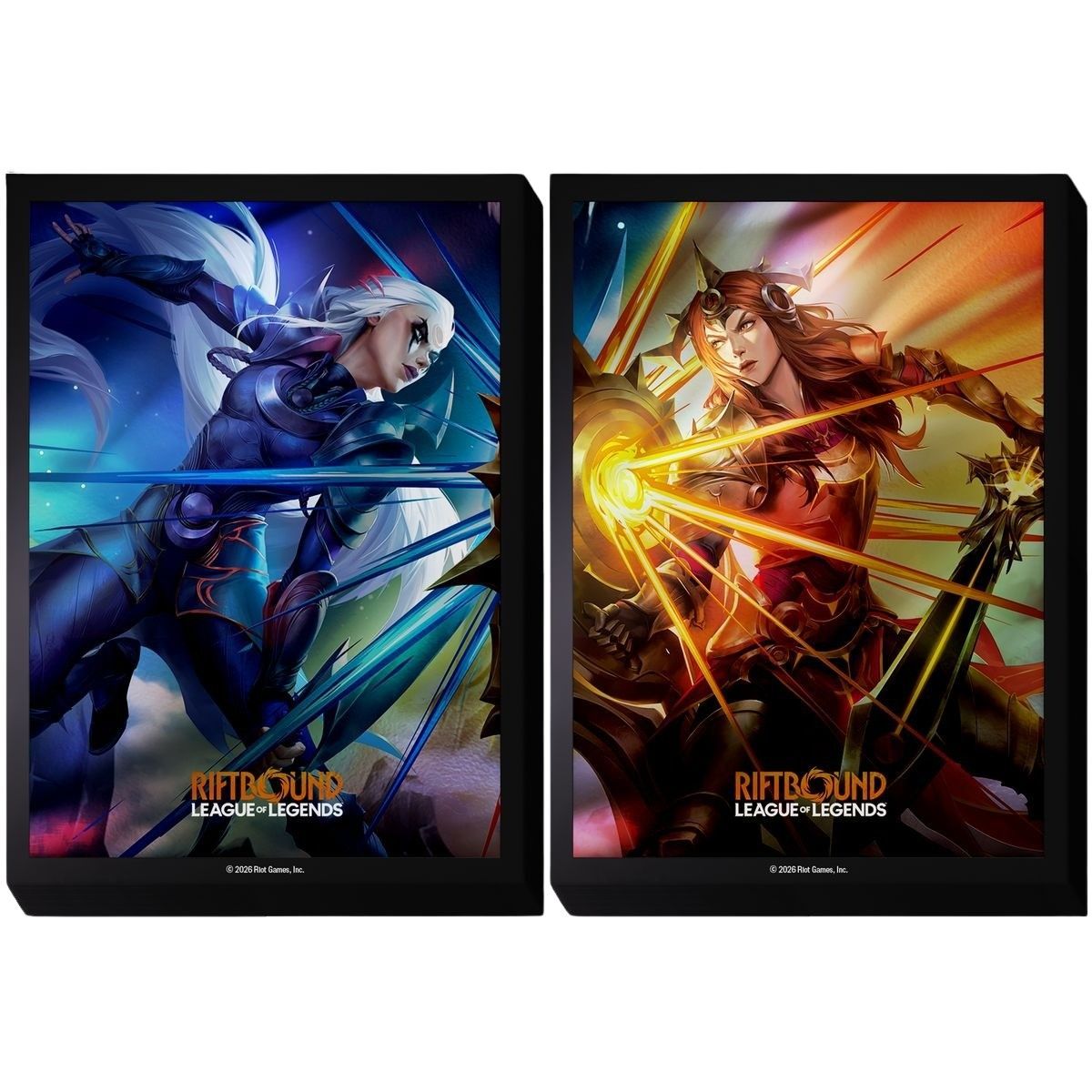 100 Kartenhüllen – Diana vs. Leona – Riftbound League of Legends TCG – Set 4 Vendetta – Versiegelt