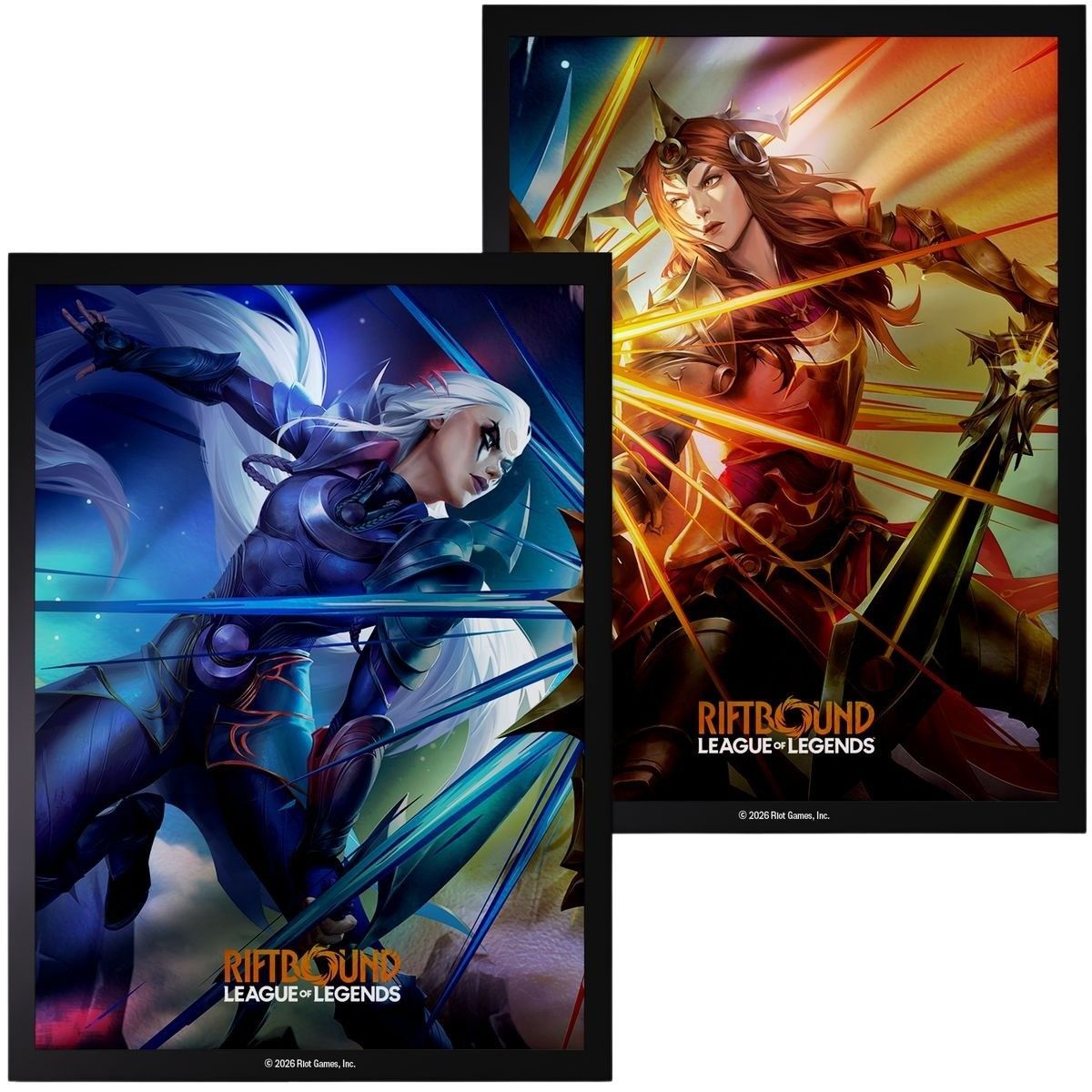 100 Kartenhüllen – Diana vs. Leona – Riftbound League of Legends TCG – Set 4 Vendetta – Versiegelt