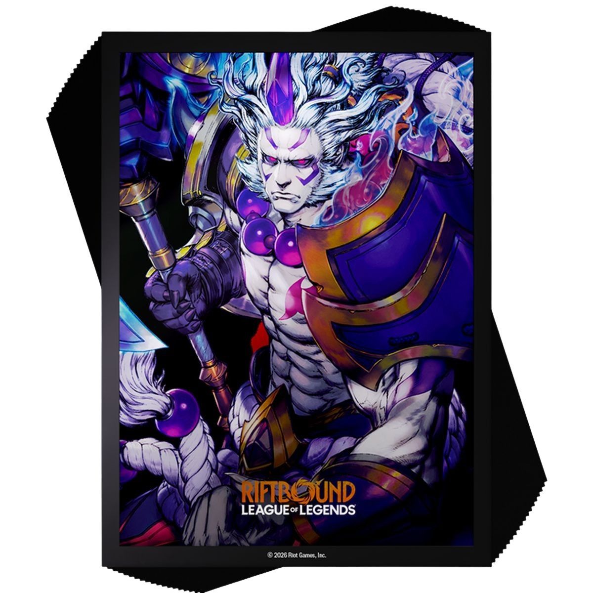 100 Kartenhüllen – Spirit Blossom Darius – Riftbound League of Legends TCG – Set 2 Spiritforged – Versiegelt