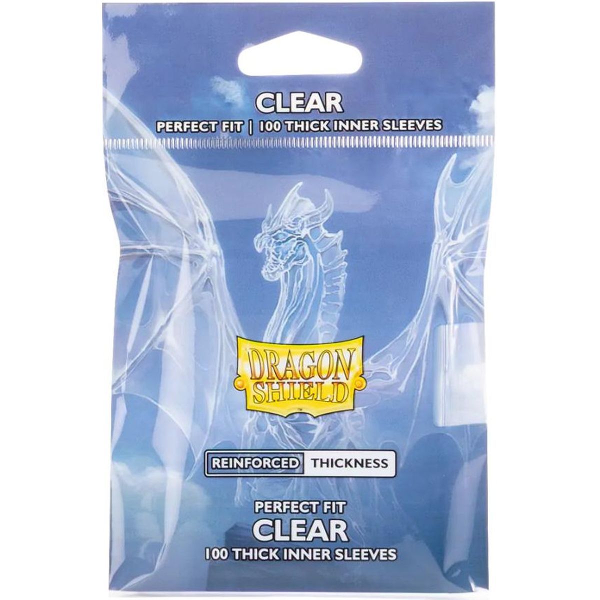 100 Kartenhüllen – Standard – Transparent, dick – Dragon Shield