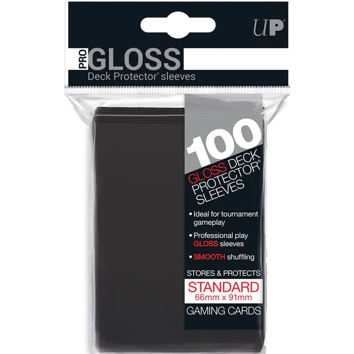 100 Kartenhüllen - Standard - Pro-Gloss: Schwarz - Ultra Pro