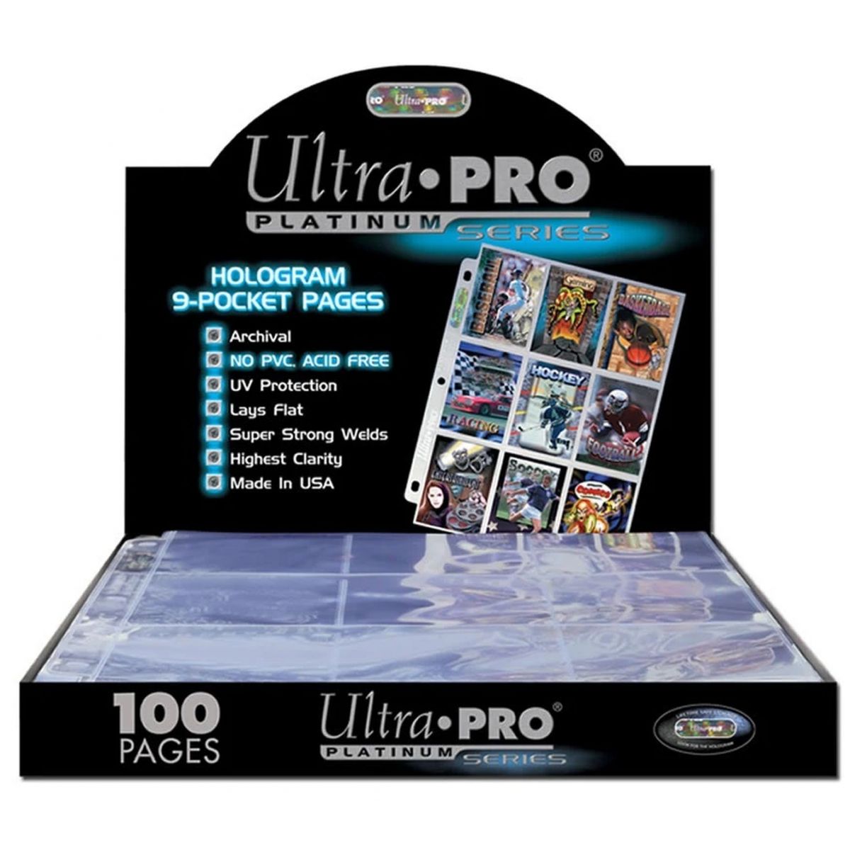 Ultra Pro – 100 Ordnerseiten – 9 Boxen – Platin (100)