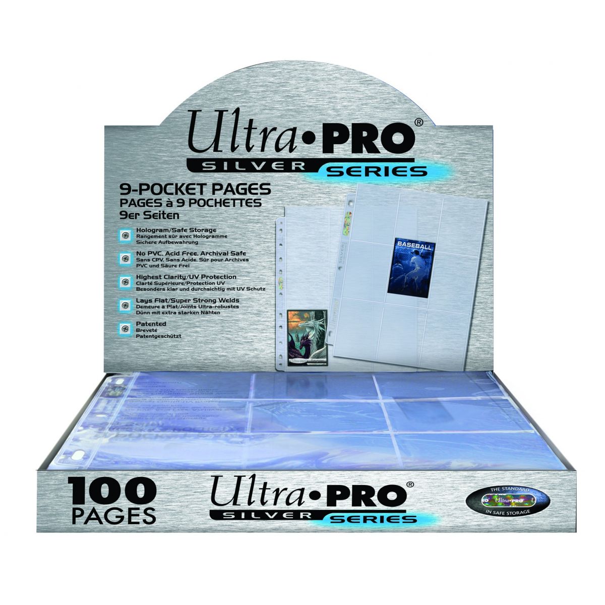 Ultra Pro – 100 Ordnerseiten – 9 Boxen – Silber (100)
