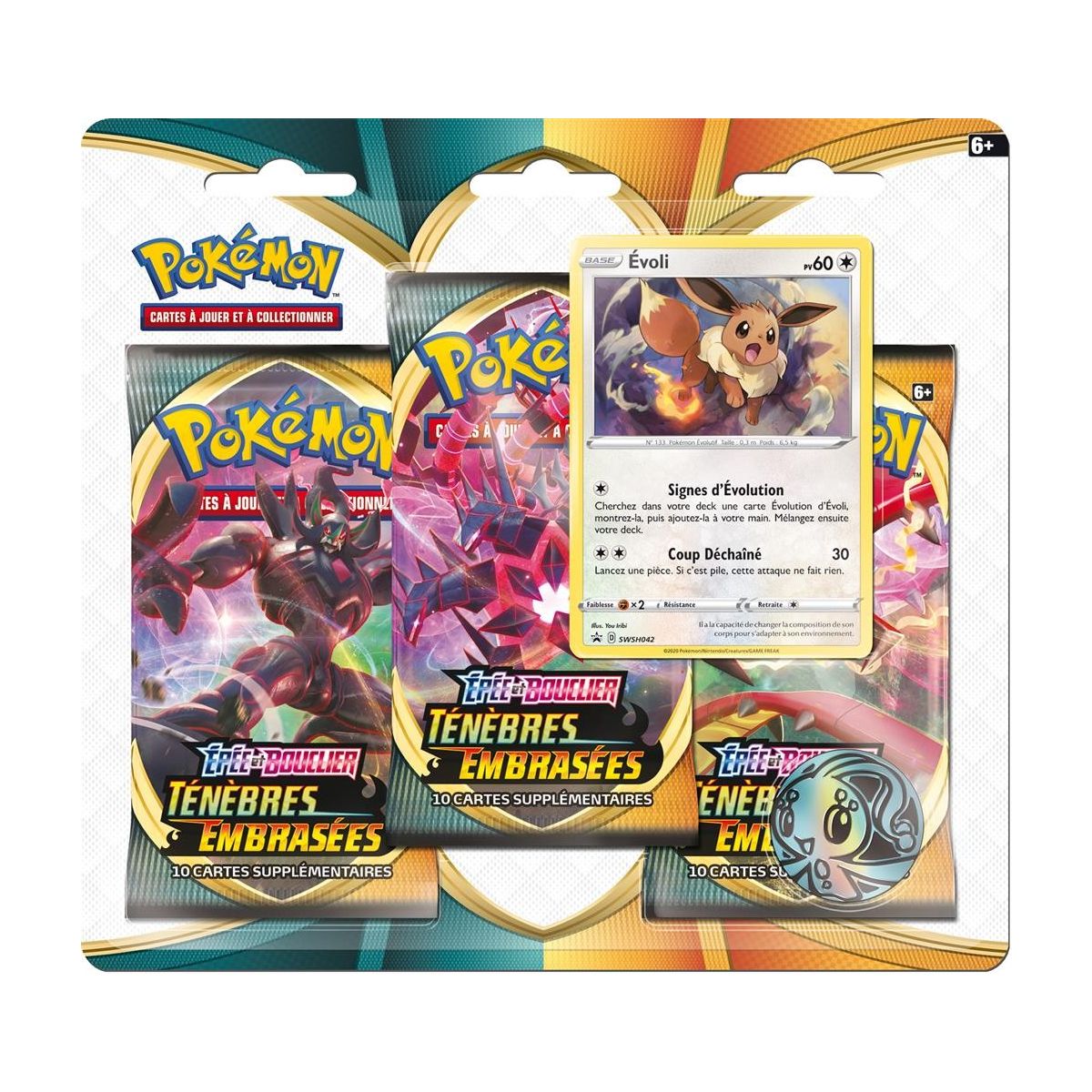 Pokémon – Dreierpack – Darkness Ablaze [EB03] – Evoli / Pyroli – FR