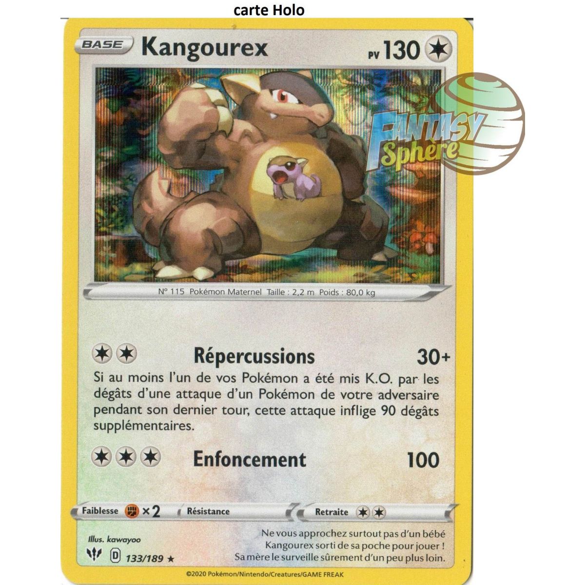 Kangourex – Holo Rare 133/189 – EB03 Darkness Ablaze