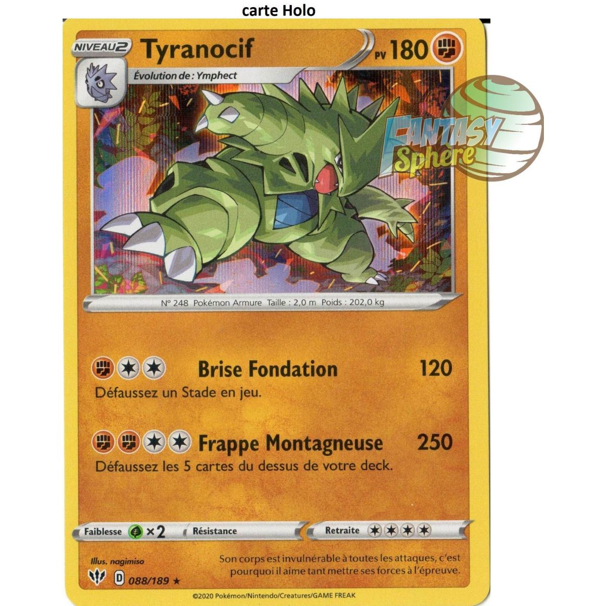 Tyranitar – Holo Rare 88/189 – EB03 Darkness Ablaze