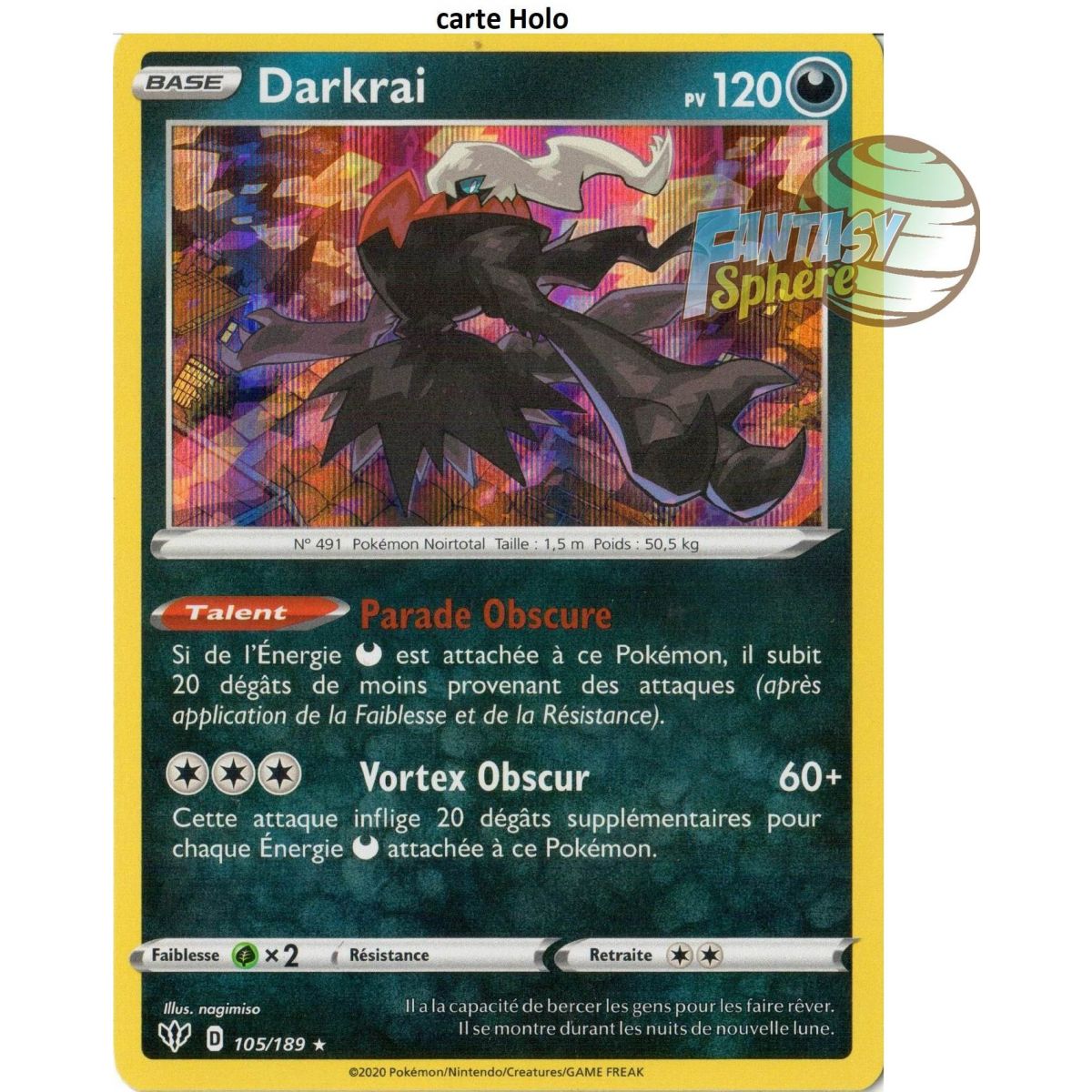 Darkrai – Holo Rare 105/189 – EB03 Dunkelheit in Flammen