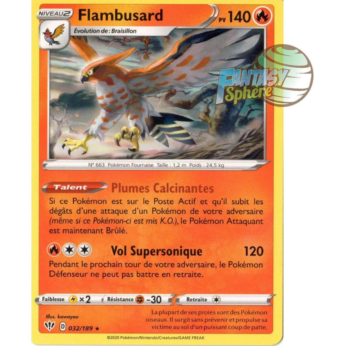 Flambusard - 32/189 EB03 Ténèbres Embrasées