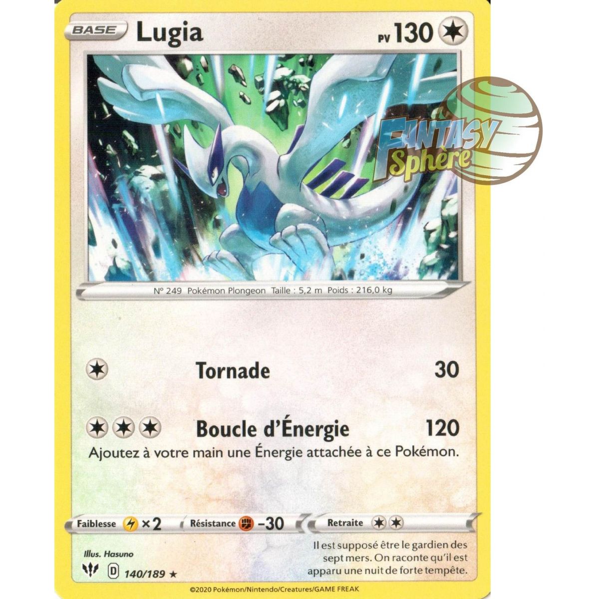 Item Lugia - 140/189 EB03 Ténèbres Embrasées