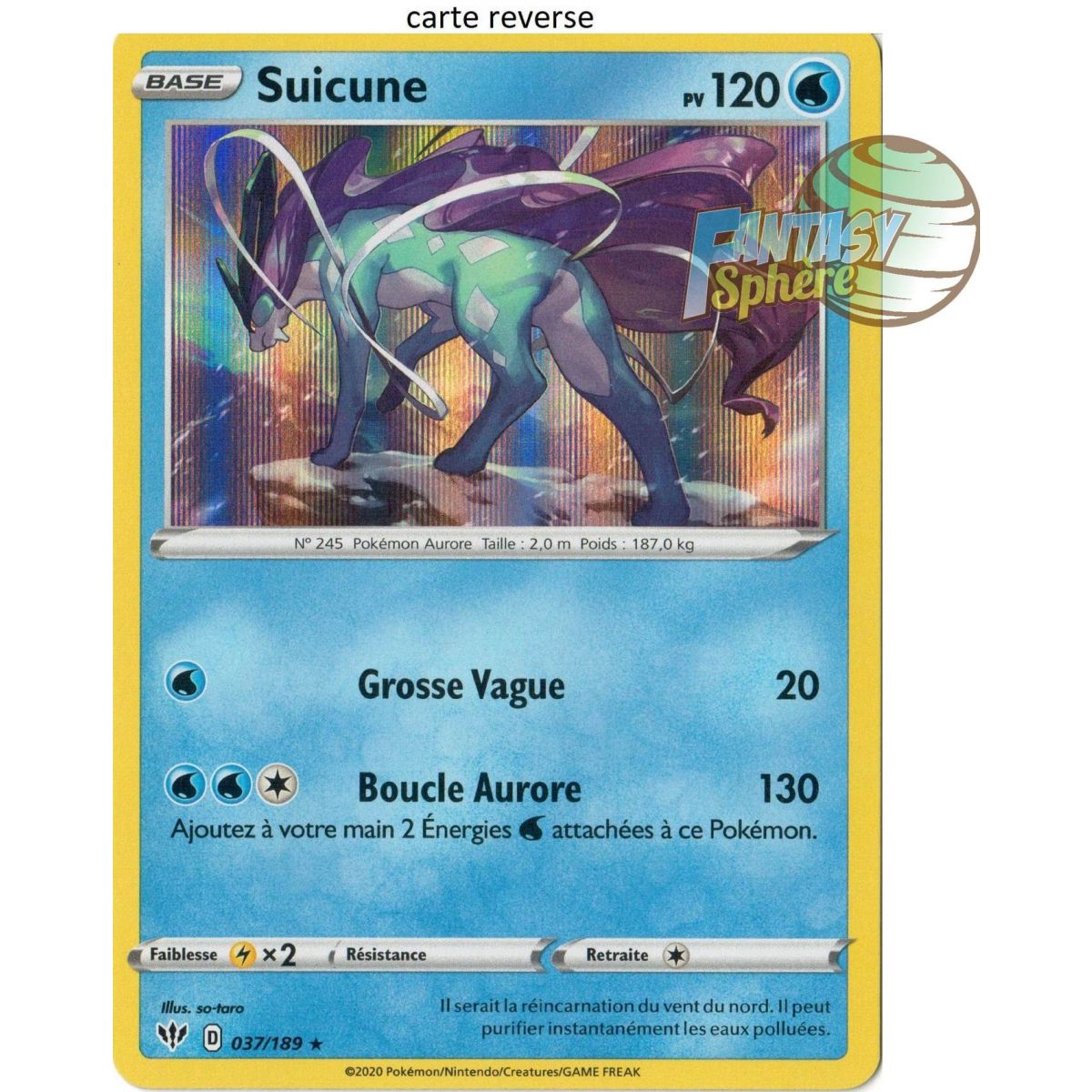 Item Suicune - 37/189 EB03 Ténèbres Embrasées