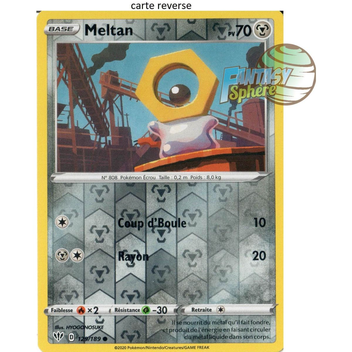 Meltan – Reverse 129/189 – EB03 Darkness Ablaze