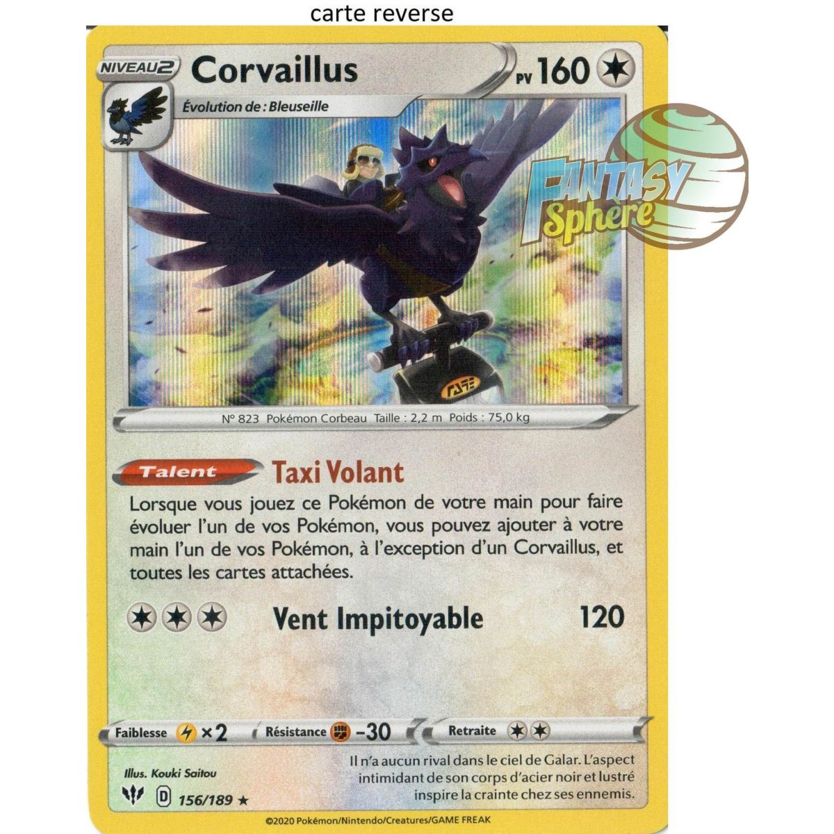 Corviknight – Reverse 156/189 – EB03 Darkness Ablaze