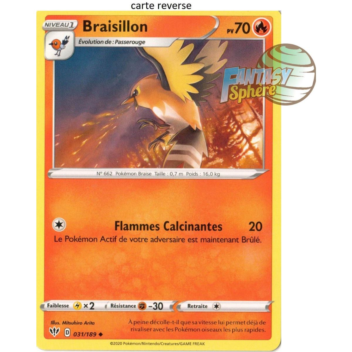 Item Braisillon – Rückseite 31/189 – EB03 Darkness Ablaze