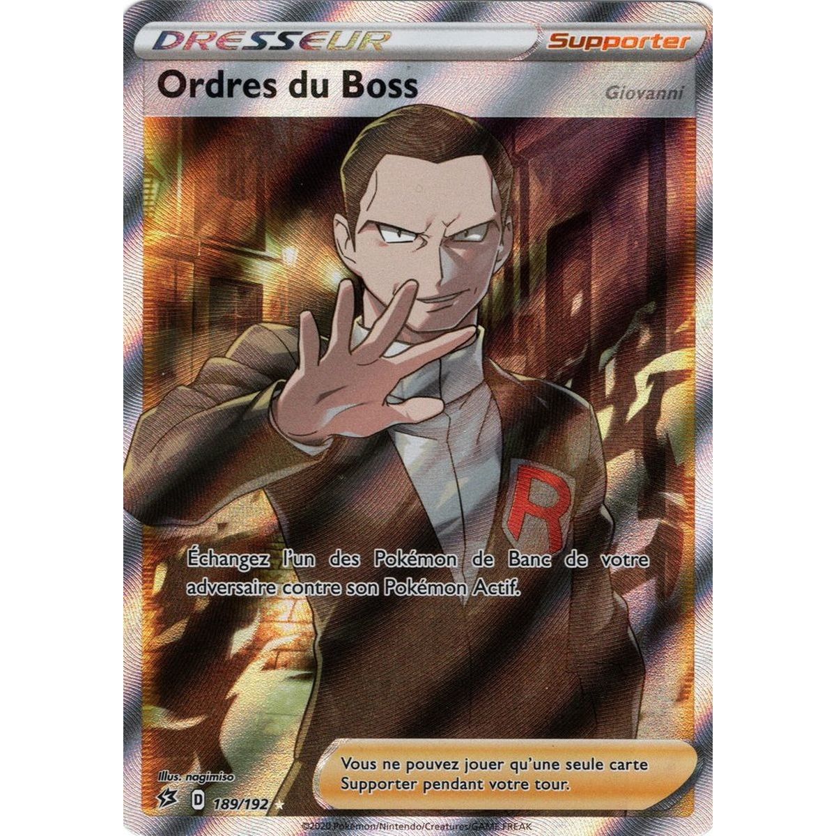 Boss's Orders – Full Art Ultra Rare 189/192 EB02 Rebel Clash