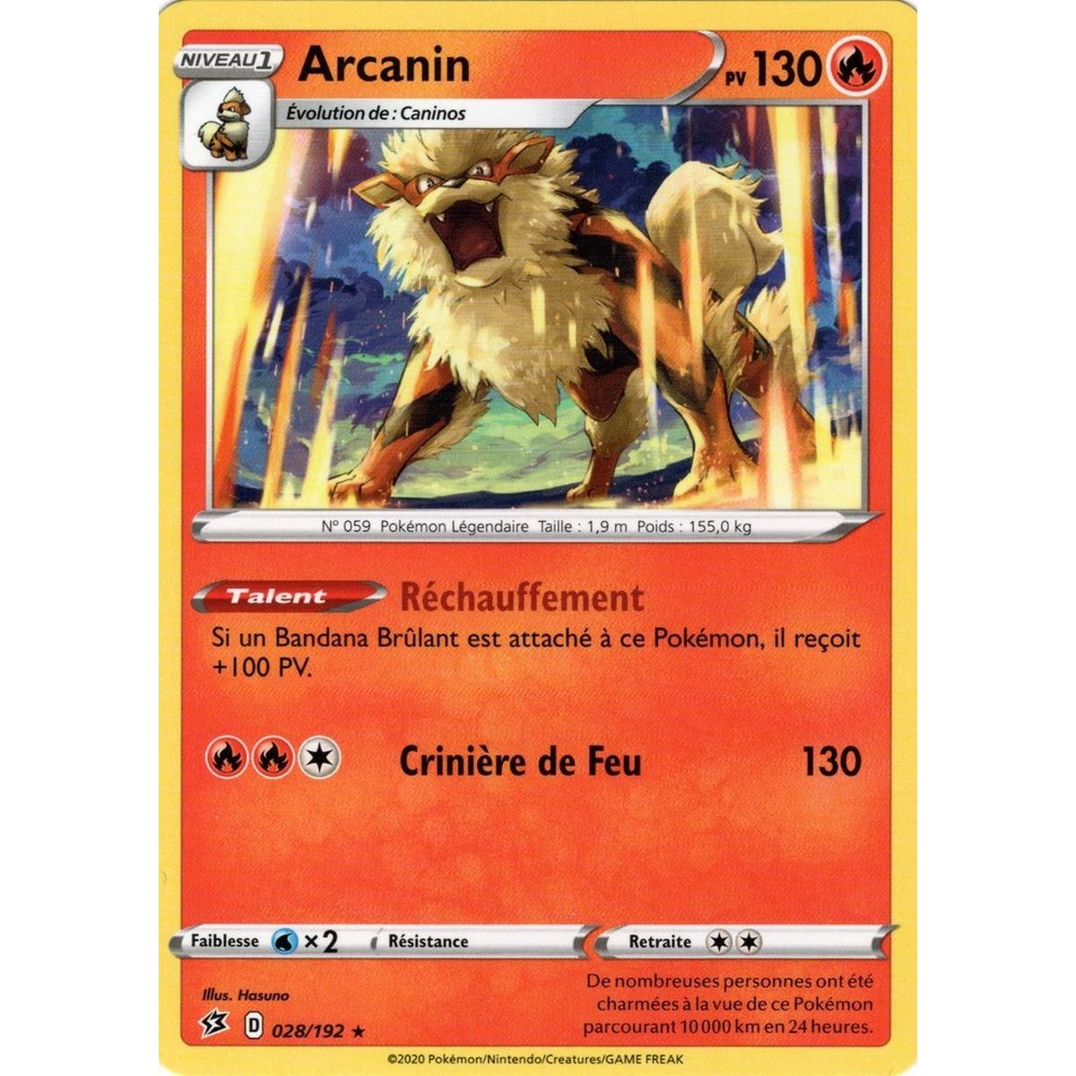 Arcanine - Selten 028/192 EB02 Zusammenstoß der Rebellen