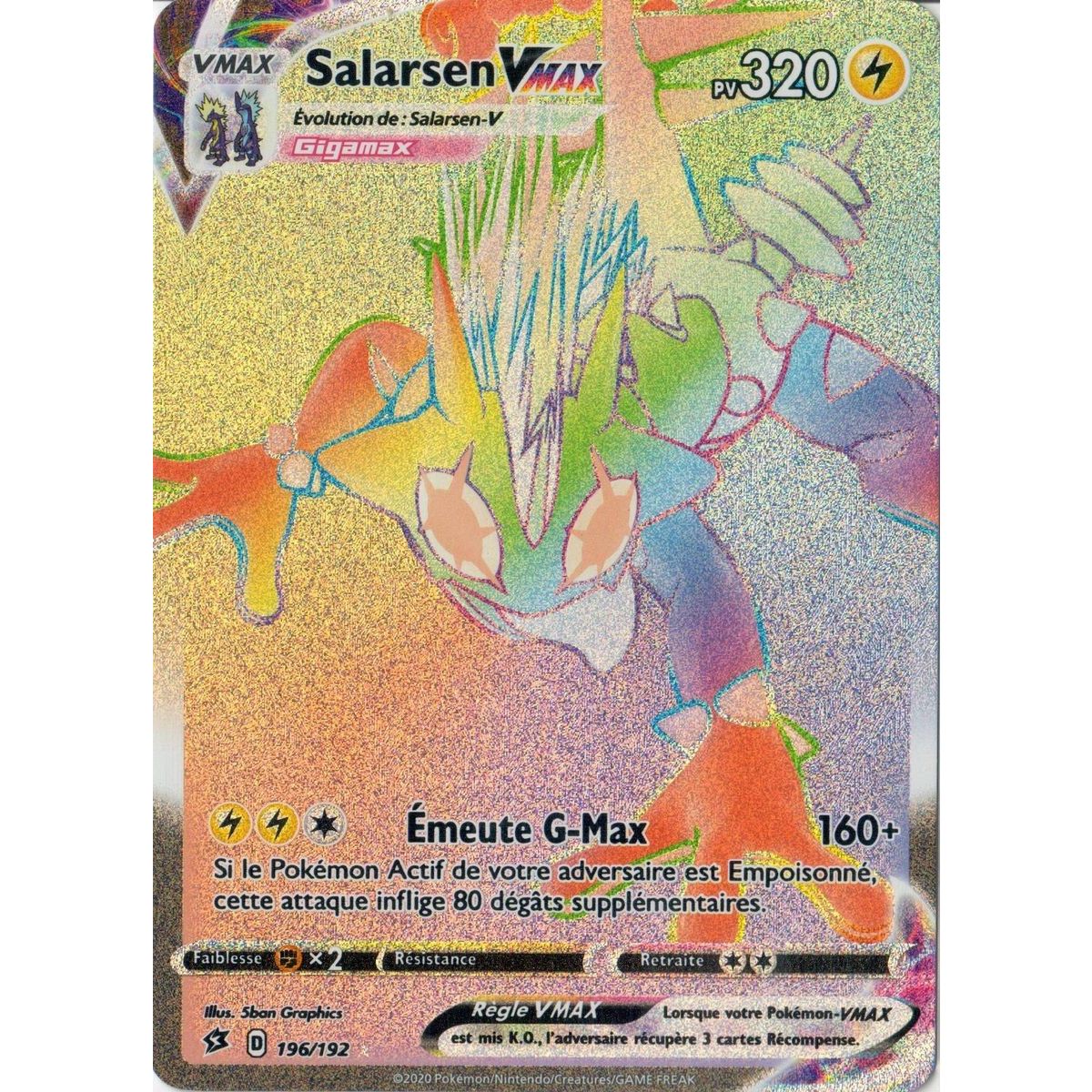 Salarsen VMAX - Secret Rare 196/192 EB02 Clash des Rebelles