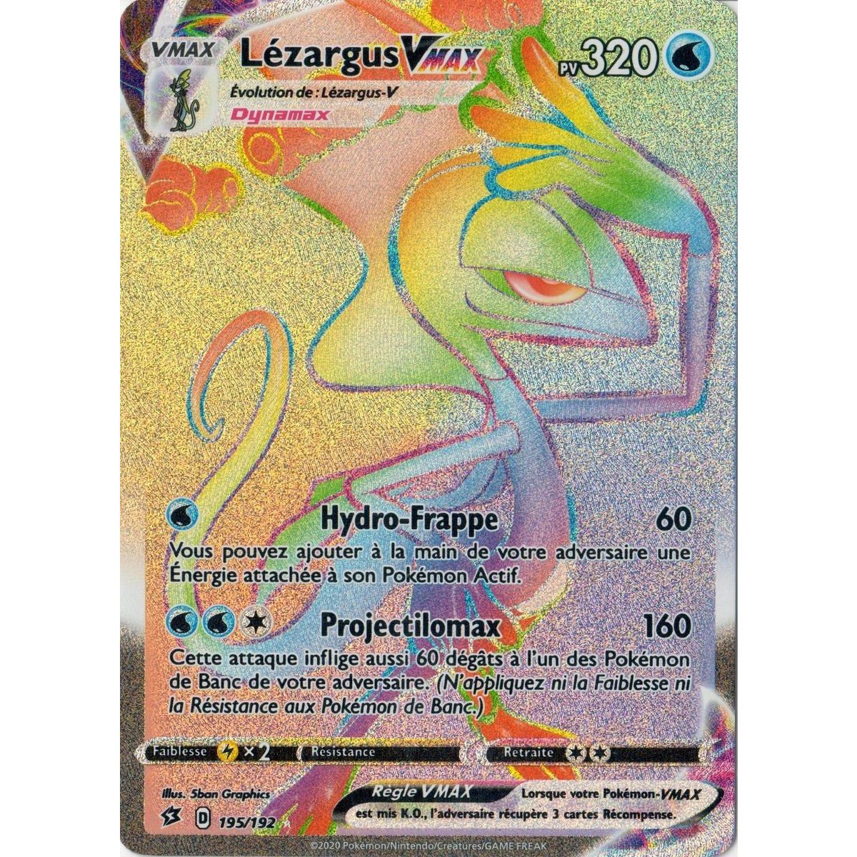 Lézargus VMAX – Secret Rare 195/192 EB02 Rebellenkampf