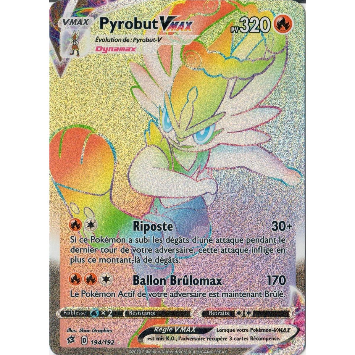 Item Pyrobut VMAX - Secret Rare 194/192 EB02 Clash des Rebelles