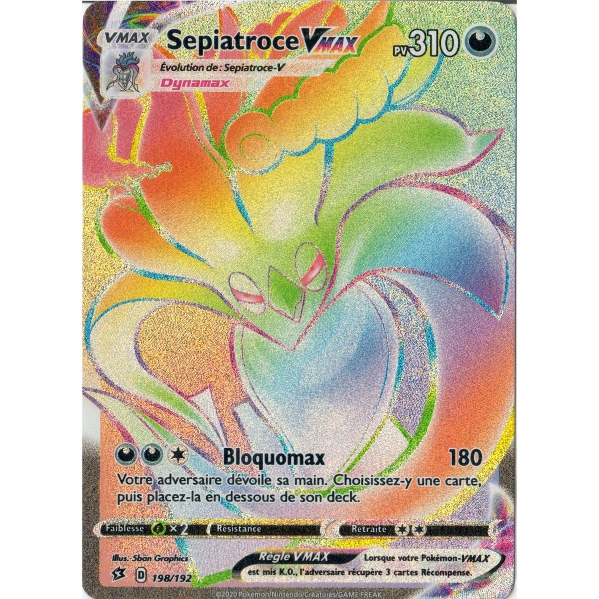 Item Sepiatroce VMAX – Secret Rare 198/192 EB02 Clash of the Rebels