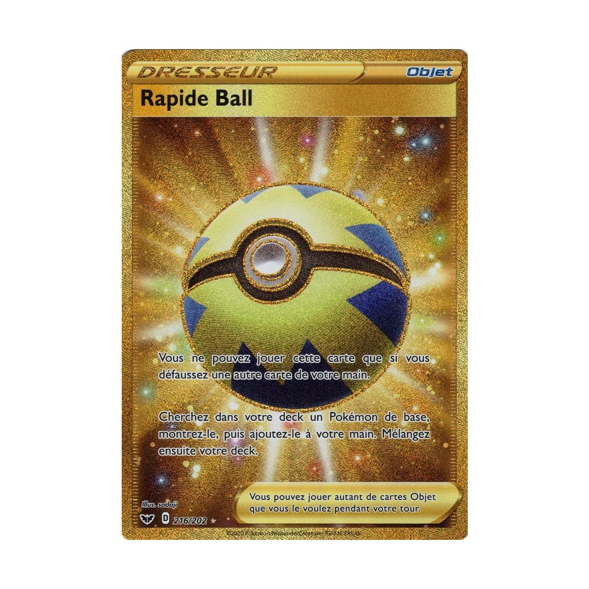 Rapid Ball – Secret Rare 216/202 EB01 Schwert und Schild