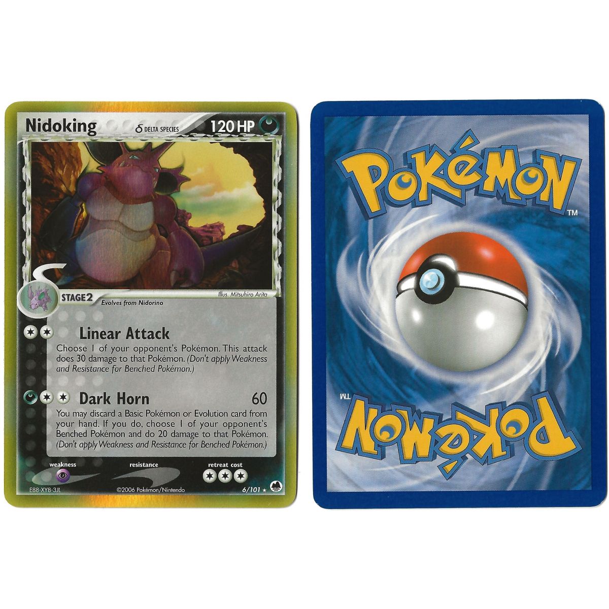 Nidoking (1) 6/101 EX Isle of Dragons Holo Englisch Near Mint