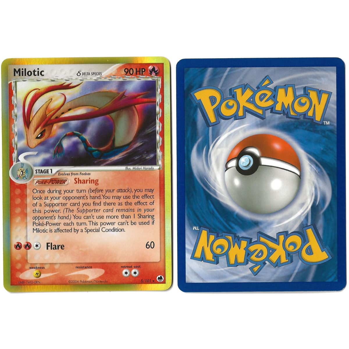 Milotic (1) 5/101 EX Isle of Dragons Holo Englisch Near Mint