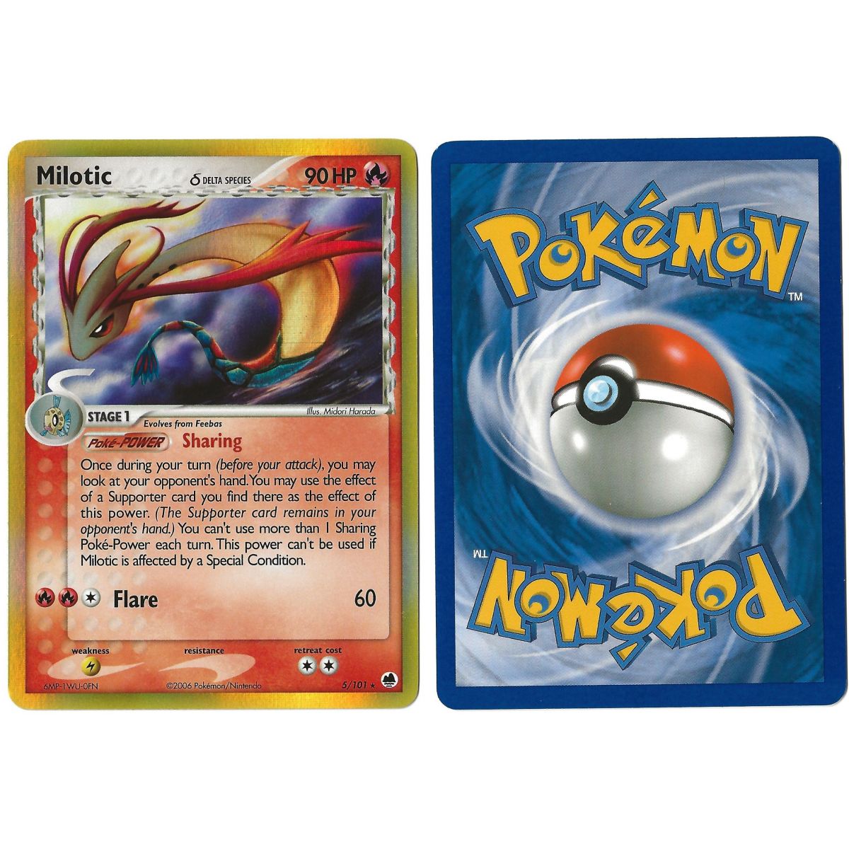 Item Milotic (3) 5/101 EX Isle of Dragons Holo Englisch Near Mint