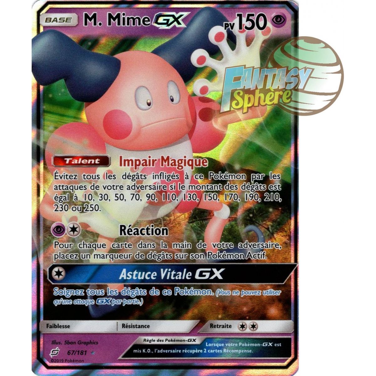 Mr. Mime GX – Ultra Rare 67/181 – Sonne und Mond 9 – Team Up