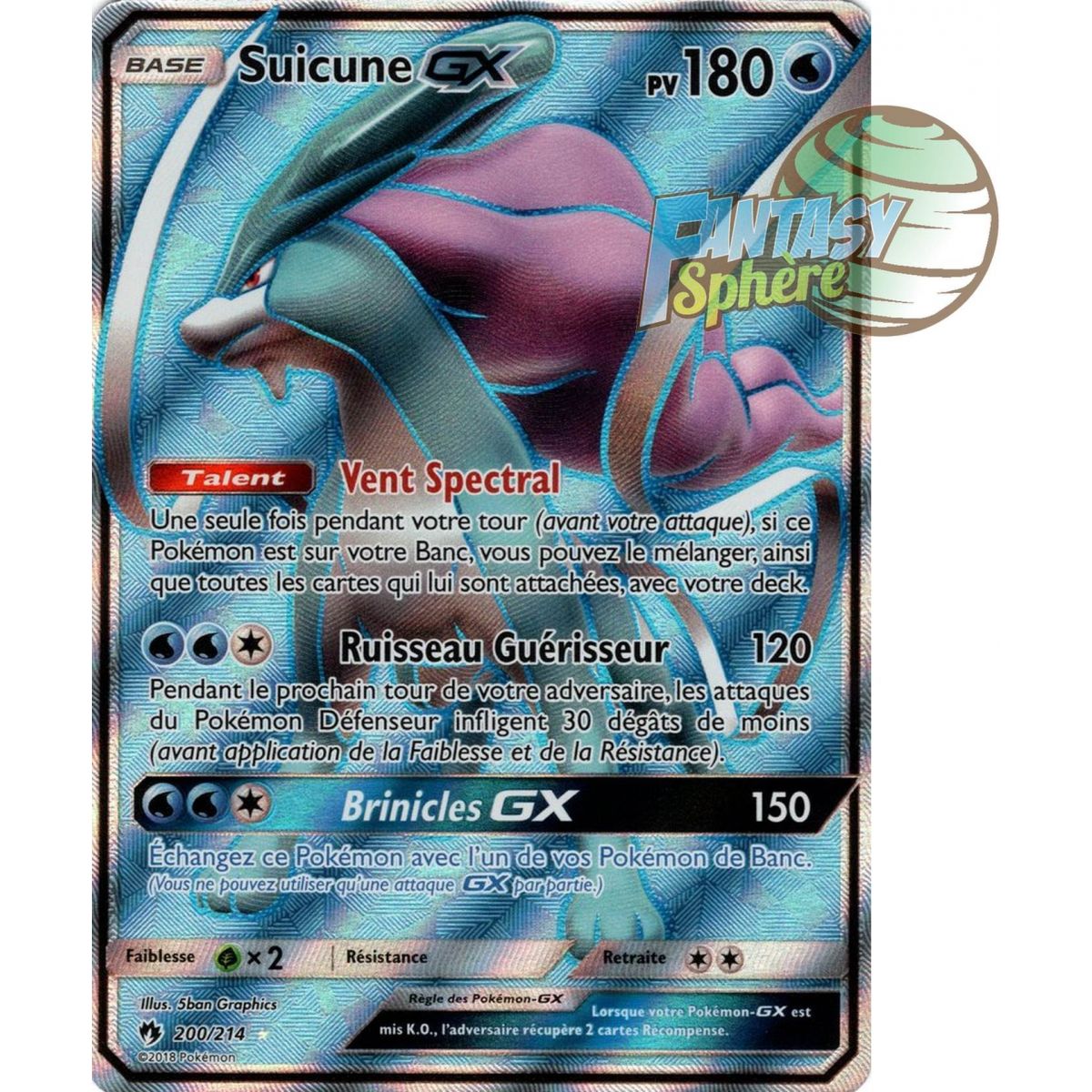 Item Suicune GX – Full Art Ultra Rare 200/214 – Sonne und Mond 8 Lost Thunder