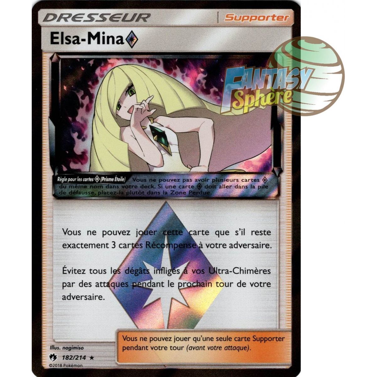 Elsa-Mina – Seltenes Prisma 182/214 – Sonne und Mond 8 Lost Thunder