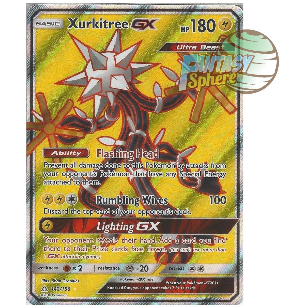 Cabler GX – Full Art Ultra Rare 142/156 – Sonne und Mond 5 Ultra Prism
