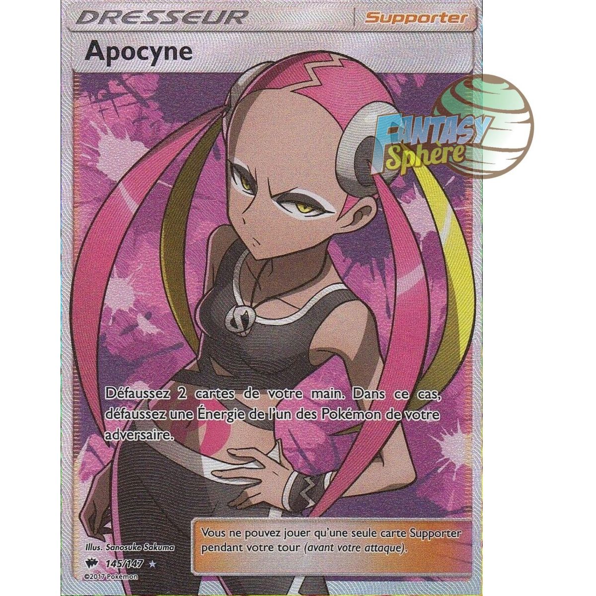 Apocyne – Full Art Ultra Rare 145/147 – Sonne und Mond 3 Brennende Schatten