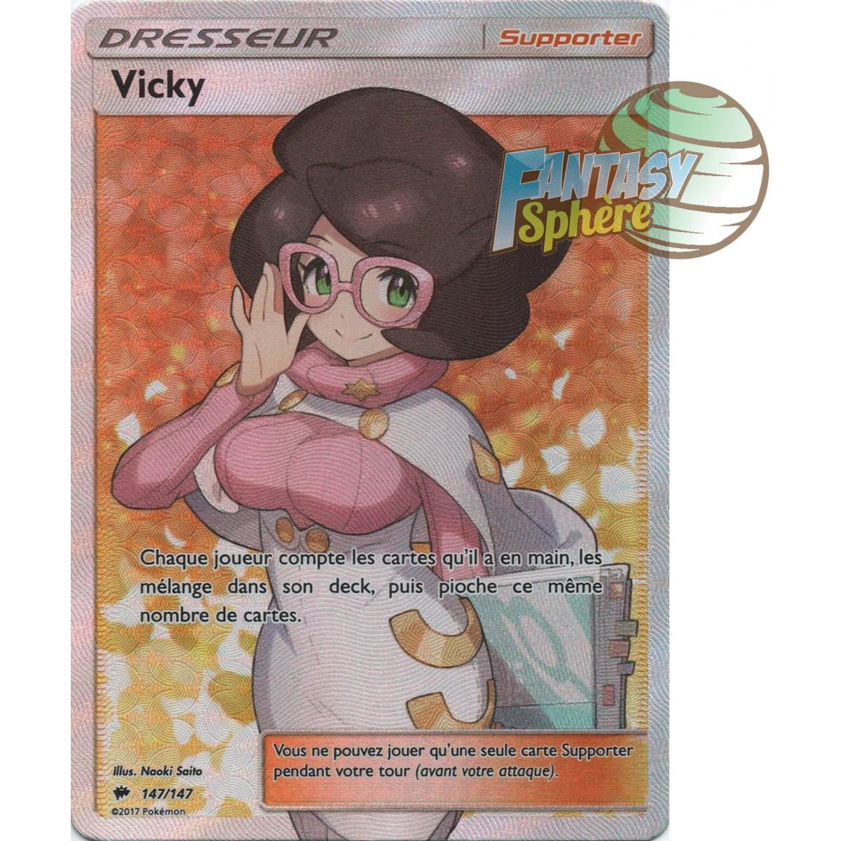 Vicky – Full Art Ultra Rare 147/147 – Sonne und Mond 3 brennende Schatten