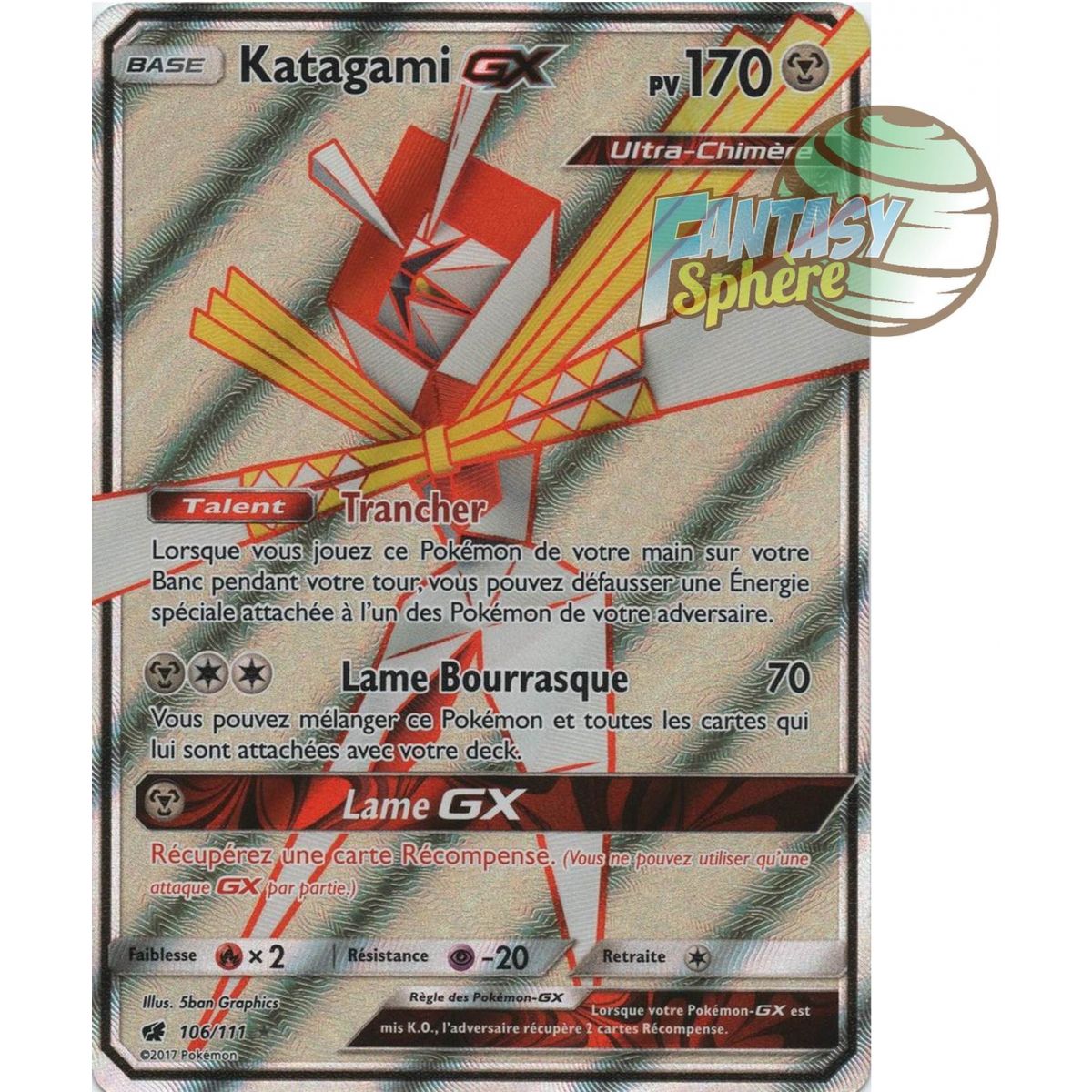 Item Katagami GX – Full Art Ultra Rare 106/111 – Sonne und Mond 4 Crimson Invasion