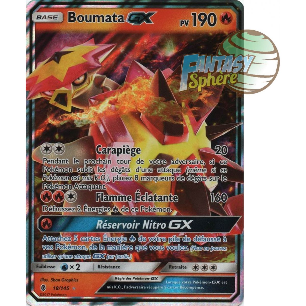 Boumata GX – Ultra Rare 18/145 – Sun and Moon 2 Ascendant Guardians