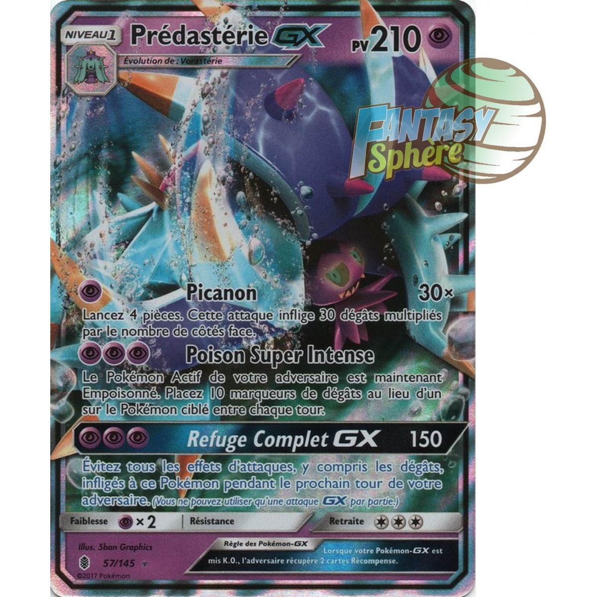 Toxapex GX – Ultra Rare 57/145 – Sun and Moon 2 Ascendant Guardians