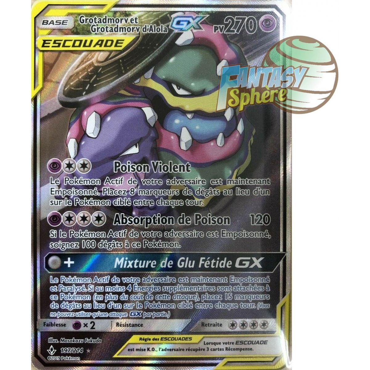 Muk und Alola-Muk GX - Full Art Ultra Rare 197/214 - Sonne & Mond 10 Unbroken Bonds