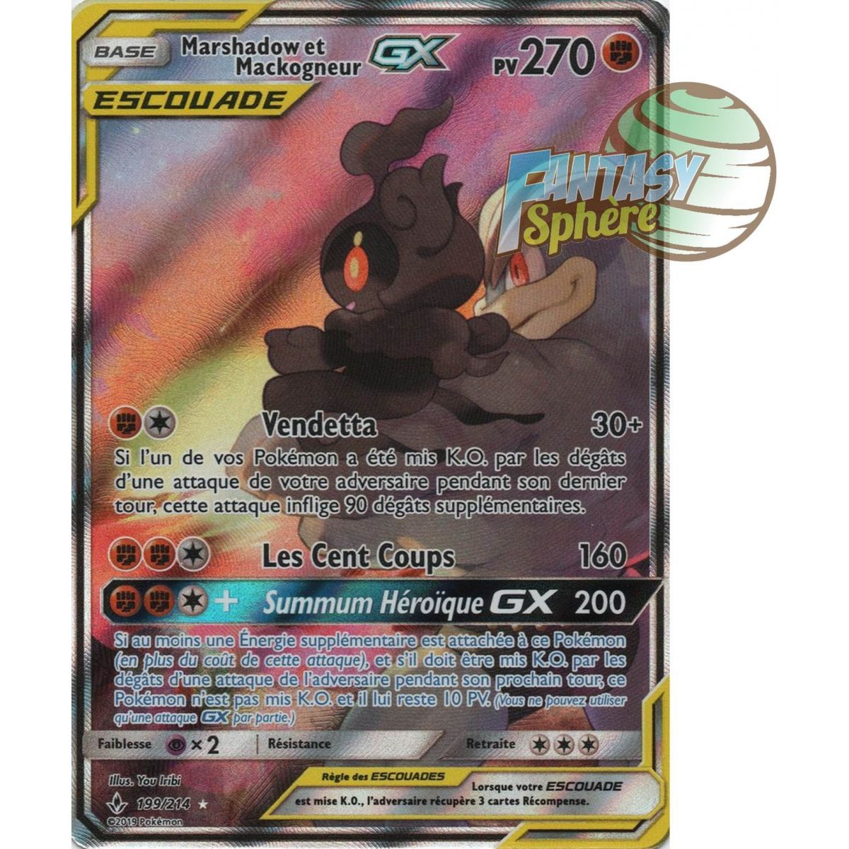 Marshadow & Machamp GX - Full Art Ultra Rare 199/214 - Sonne & Mond 10 Unbroken Bonds