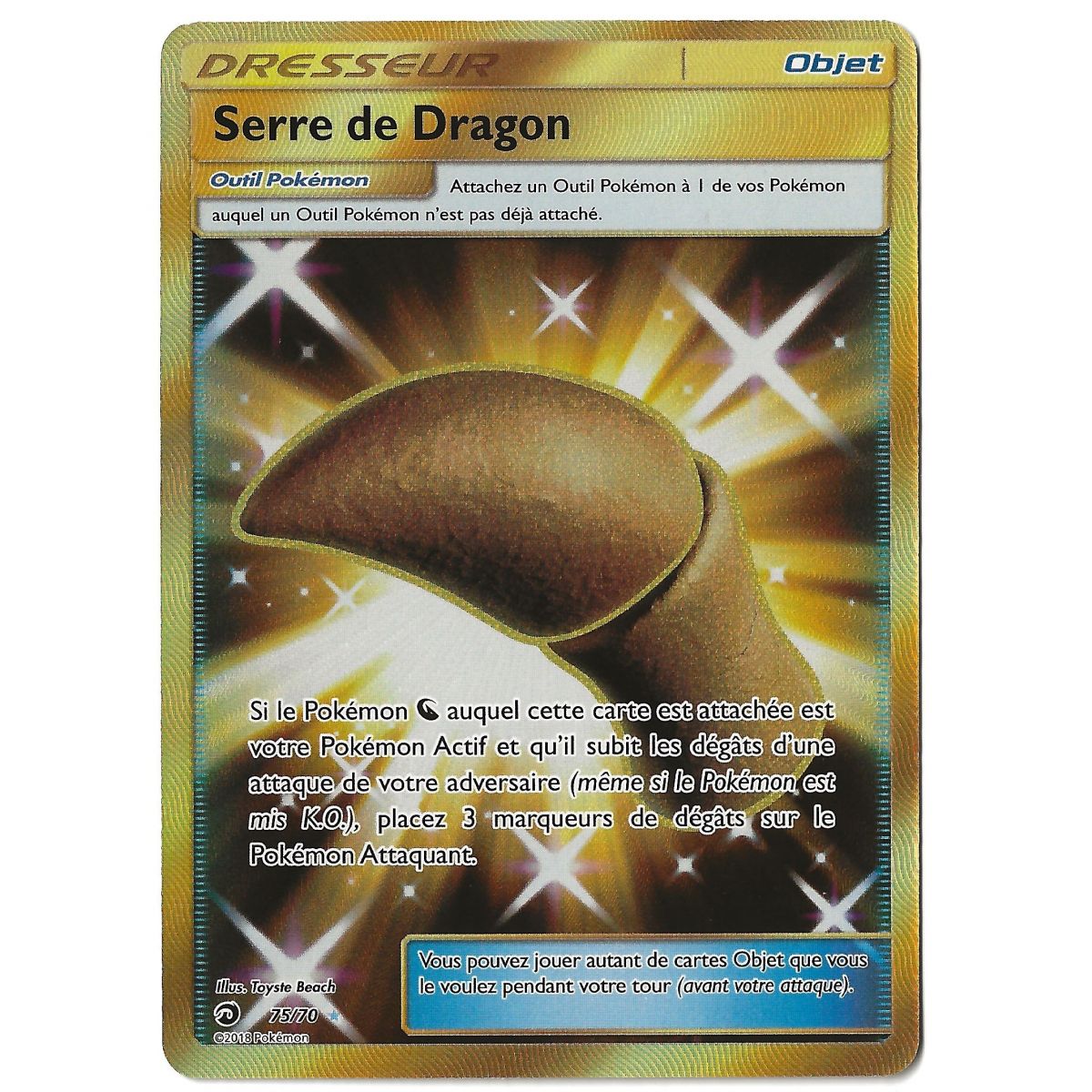 Dragon Talon – Full Art Secret Rare 75/70 – Sonne und Mond 7,5 Majestät der Drachen