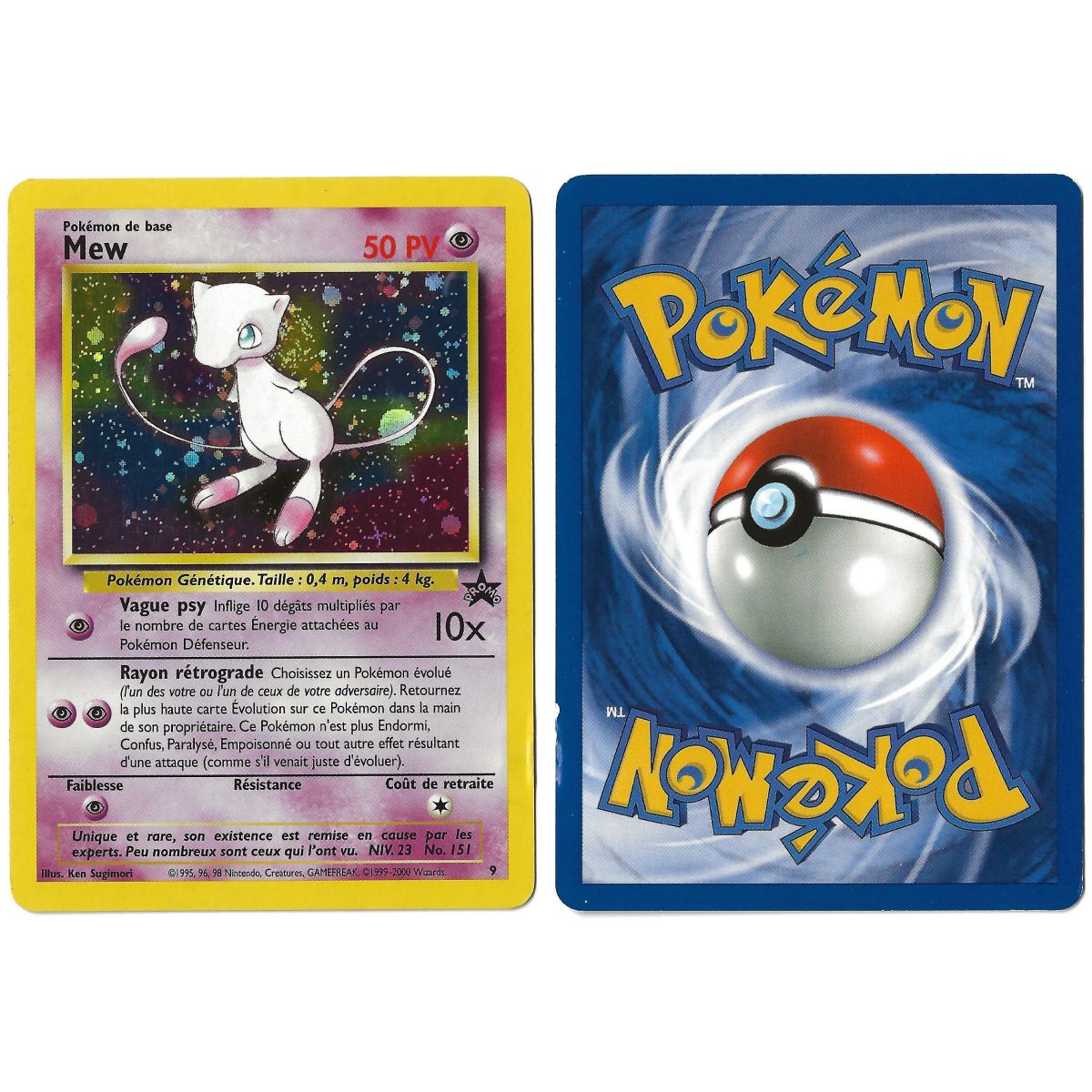 Mew (2) 9 Promo Holo Unlimited Französisch Siehe Scan