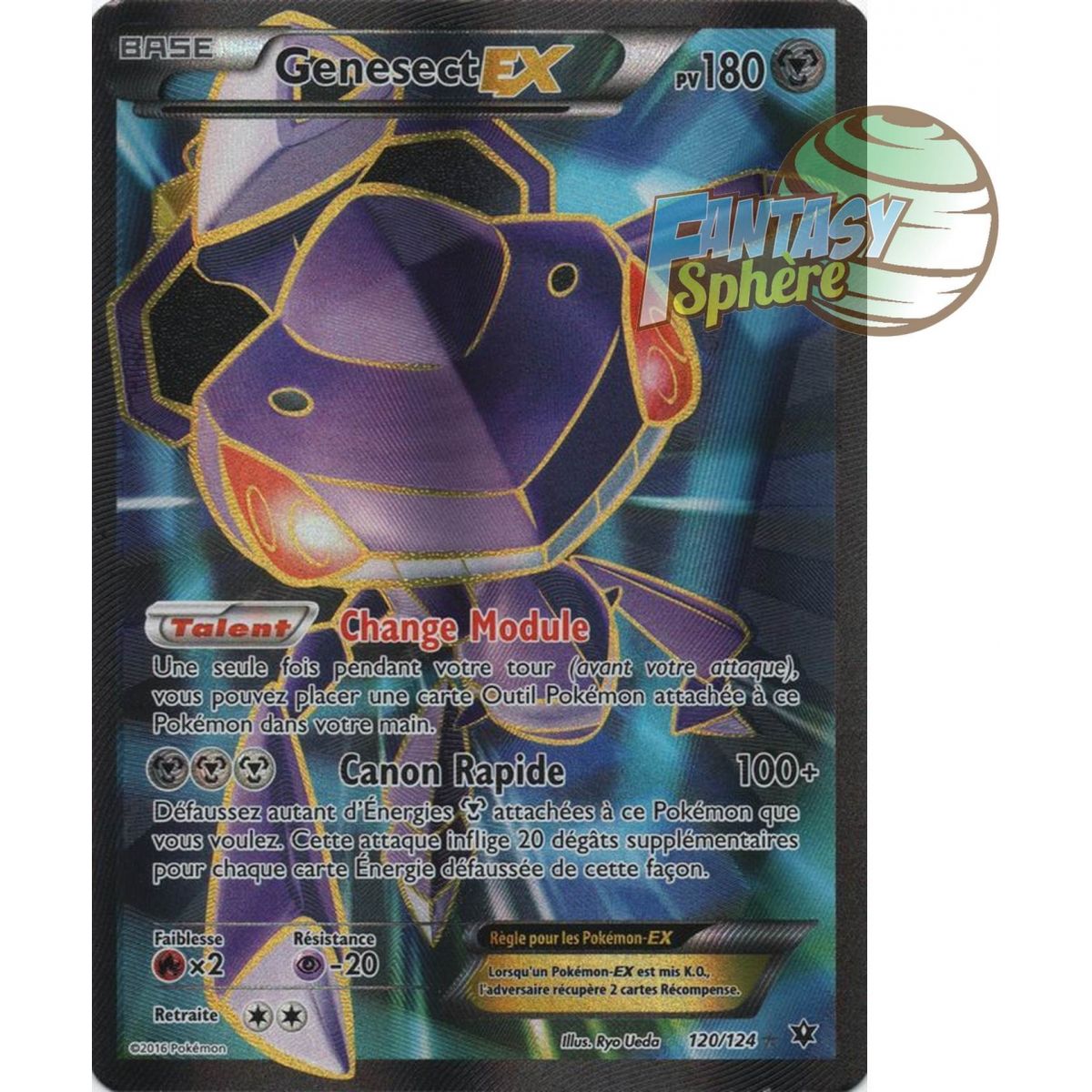 Genesect EX – Full Art Ultra Rare 120/124 – XY 10 Impact of the Fates