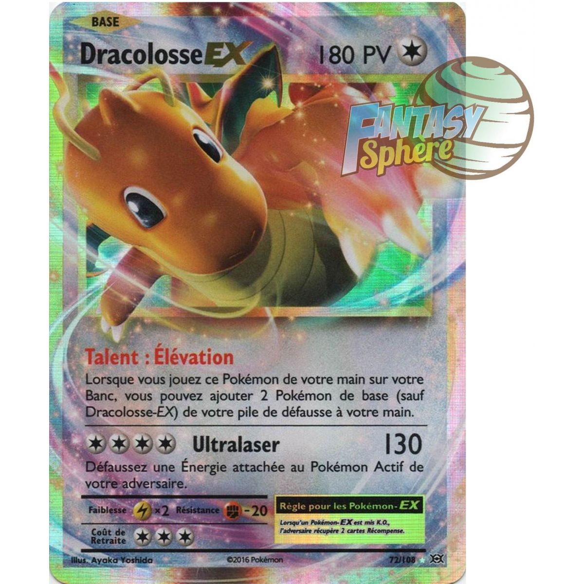 Dragonite EX - Ultra Rare 72/108 - XY 12 Evolutions