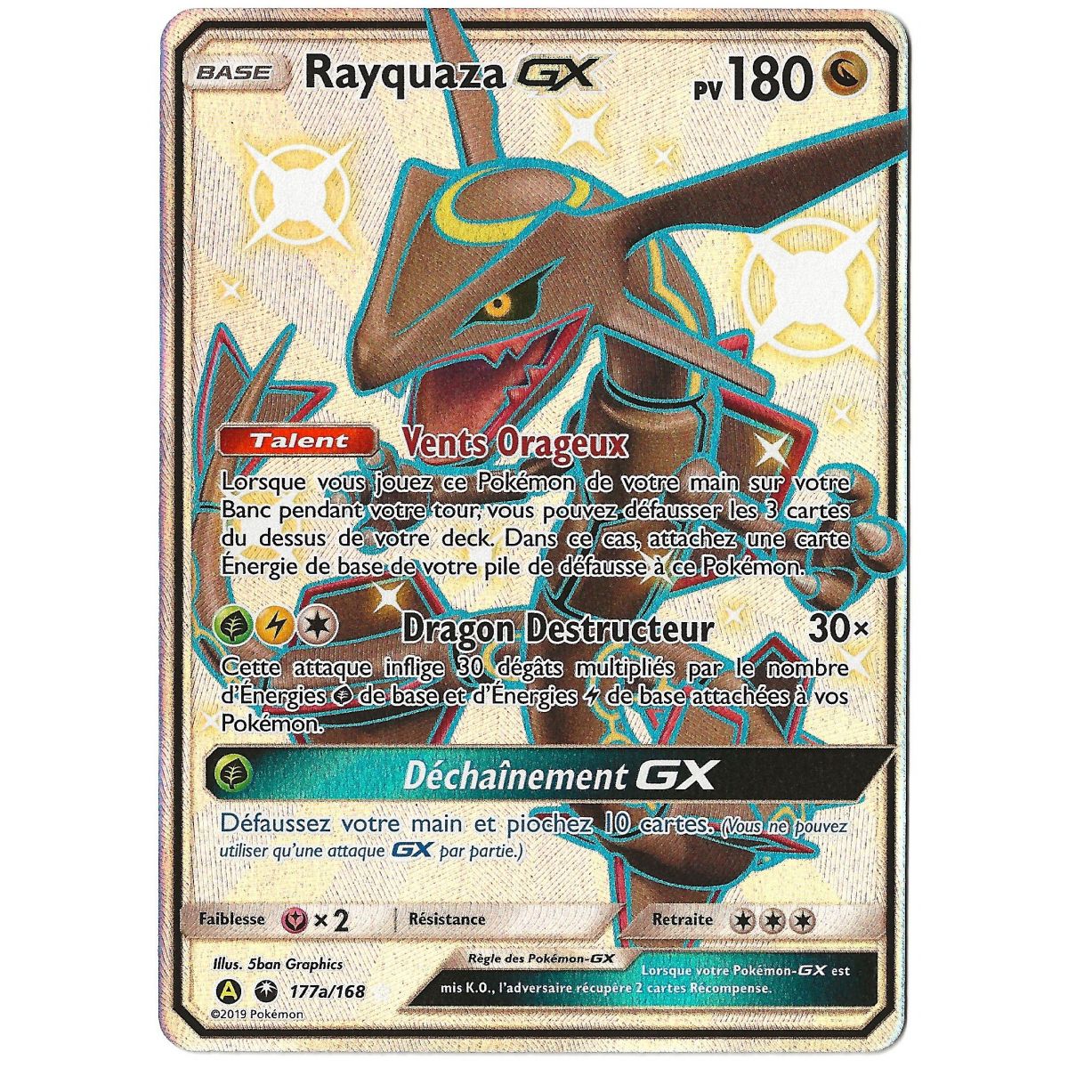 Rayquaza GX - Full Art Ultra Rare - 177a/168