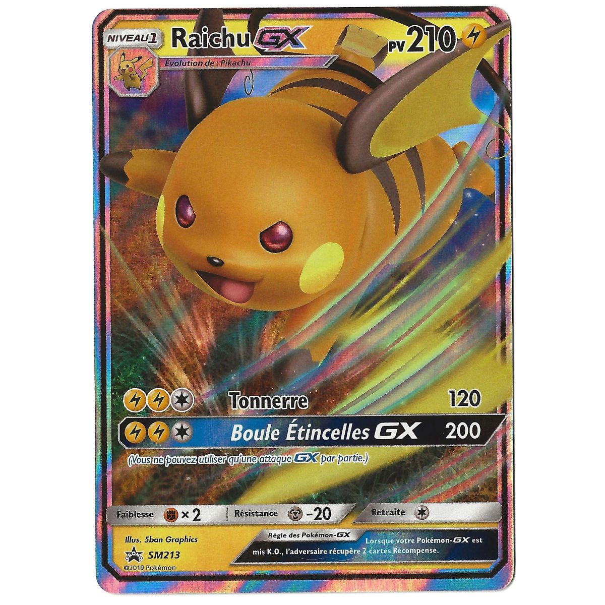 Raichu GX – Ultra Rare – SM213