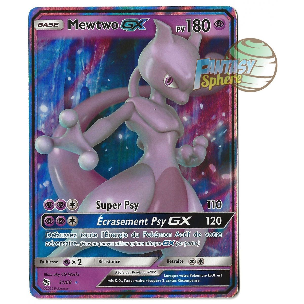 Mewtwo GX – Ultra Rare 31/68 – Sonne und Mond 11,5 Verborgene Schicksale