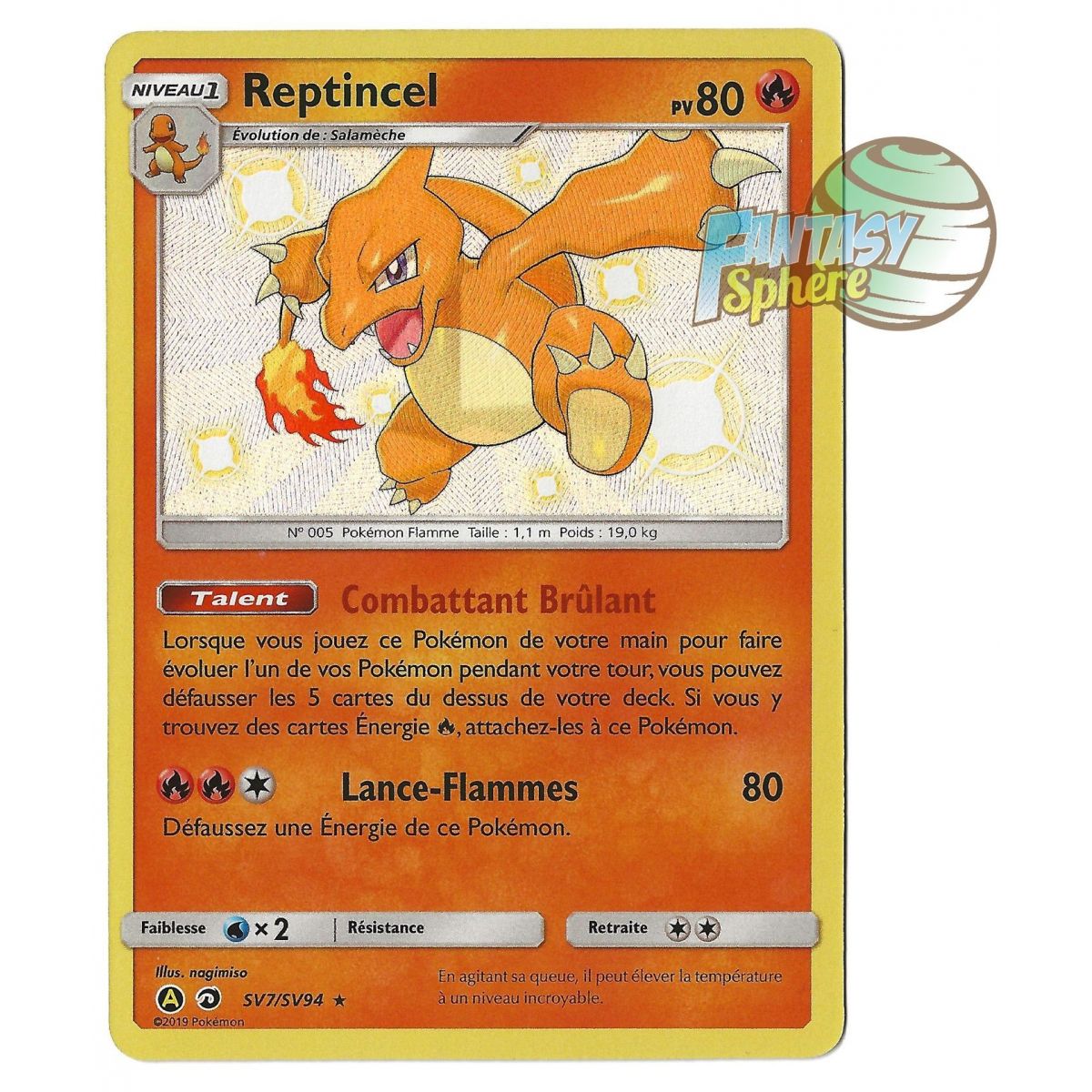 Charmeleon - Shiny SV7/SV94 - Sonne und Mond 11.5 Hidden Fates
