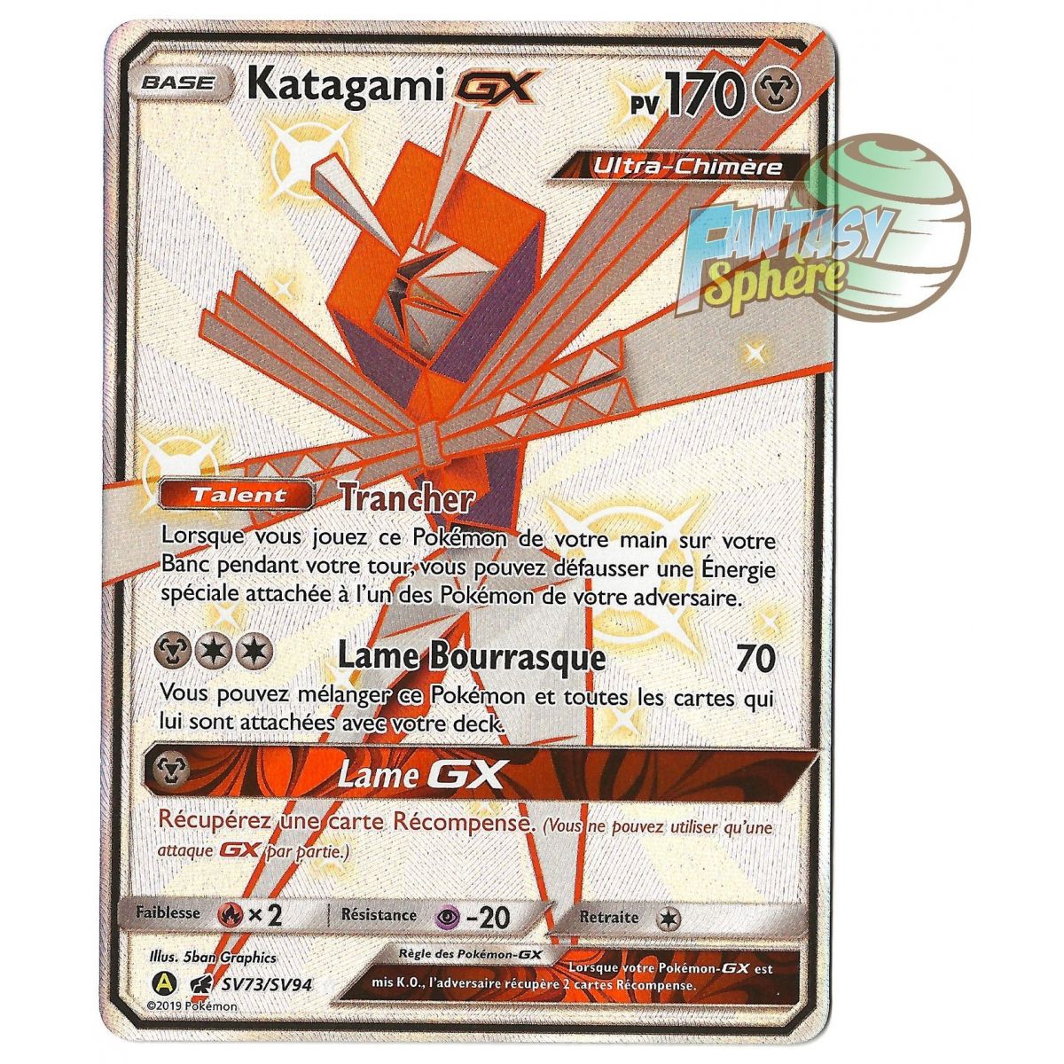 Katagami GX – Full Art Ultra Rare SV73/SV94 – Sonne und Mond 11,5 Okkulte Schicksale