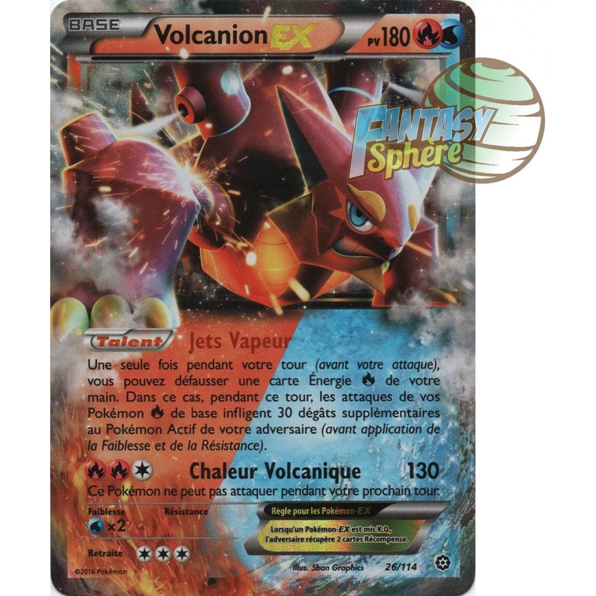 Volcanion EX – Ultra Rare 26/114 – XY 11 Steam Offensive